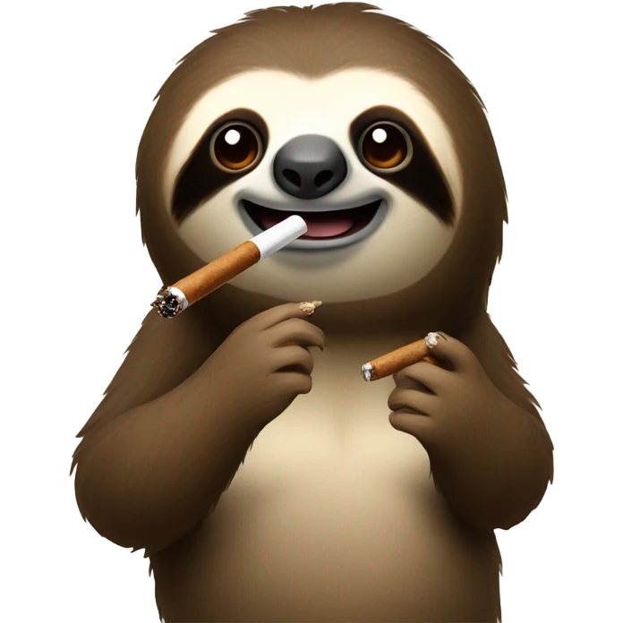 sloth smoking a cigar ￼ emoji