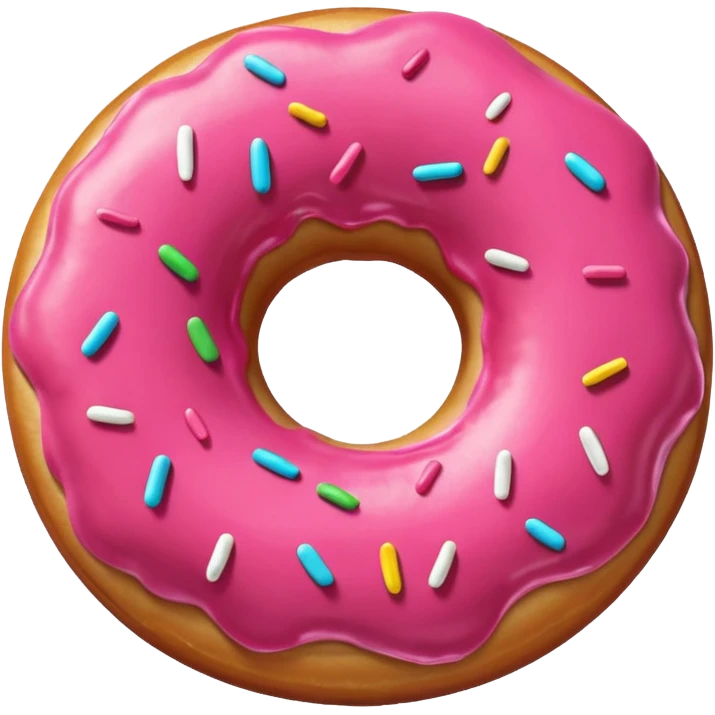 donut rosa liso sem granulado emoji