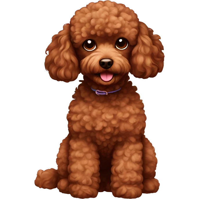 Brown toy poodle  emoji