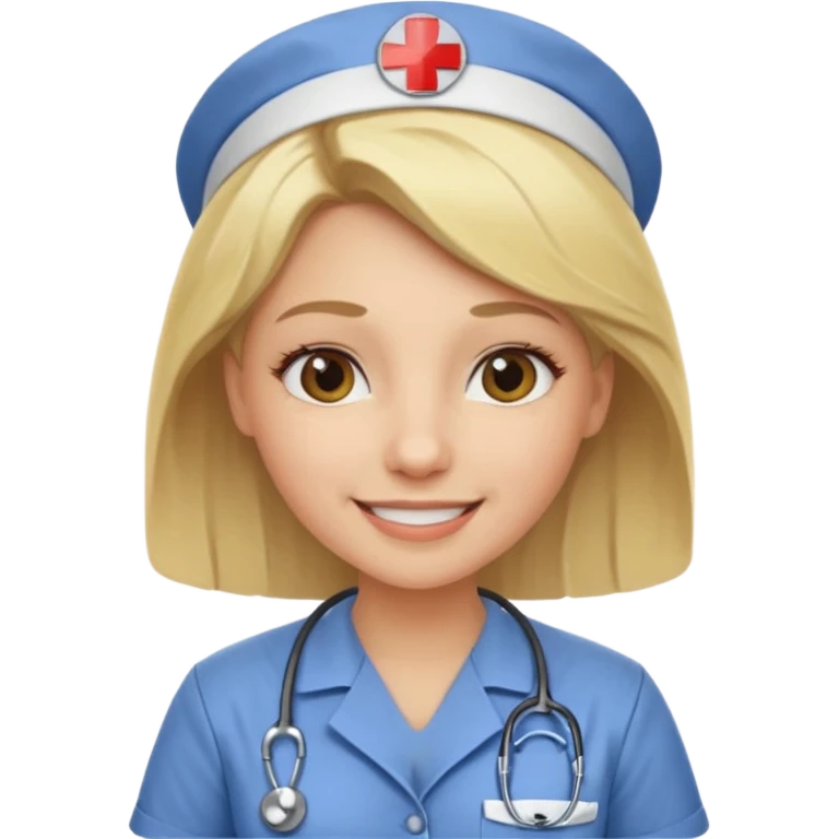 Hot nurse blonde wild short hair emoji