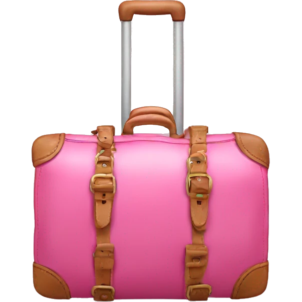 Traveling bag  pink emoji