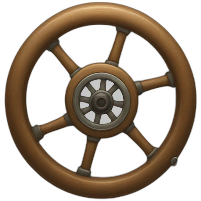 the steering wheel of the ship emoji