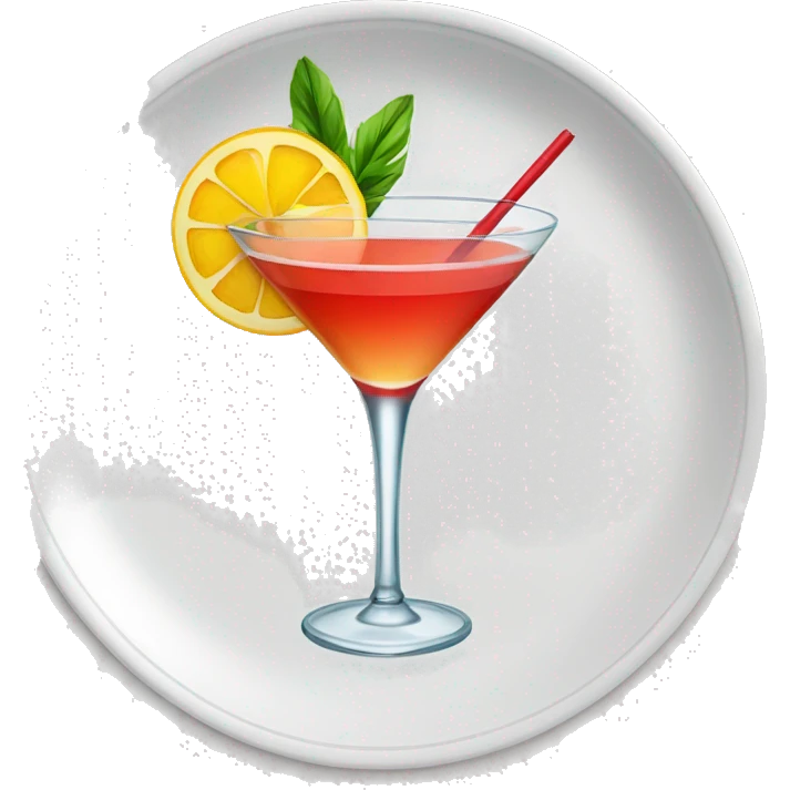 Cocktail food plate  emoji