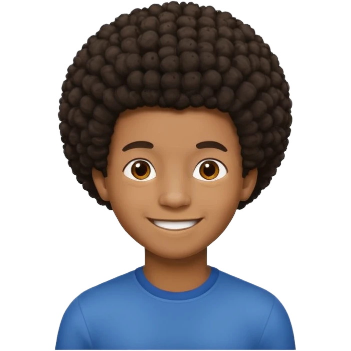 Black boy with a small afro  emoji