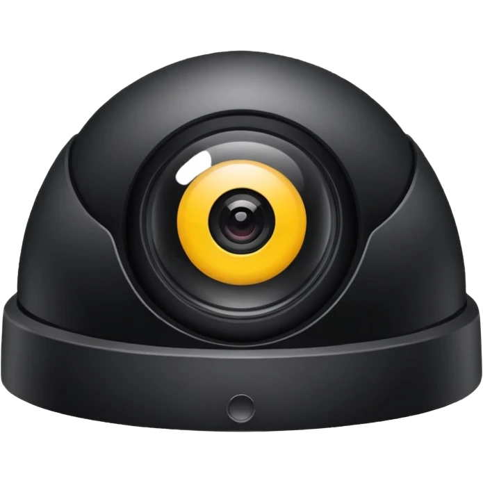 Dome cctv camera in black  emoji