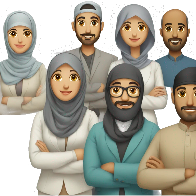 Group of muslim teachers emoji