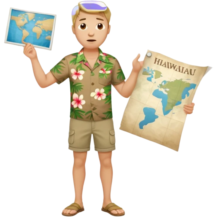 confused tourist full body emoji