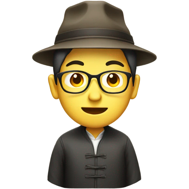 chinese nerd with hat emoji
