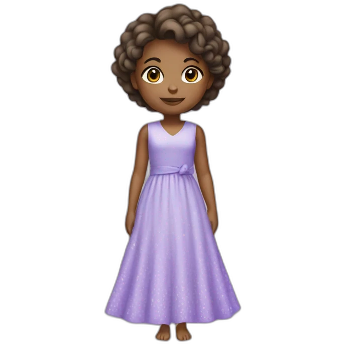 Girl with lavender dress  emoji