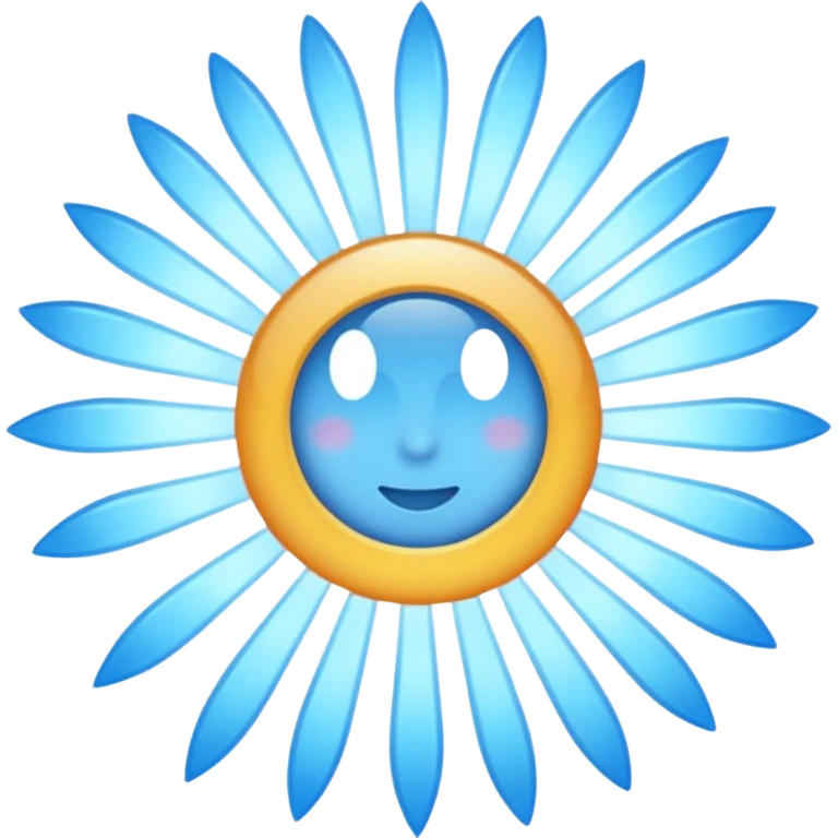 A lot of light blue rays  emoji