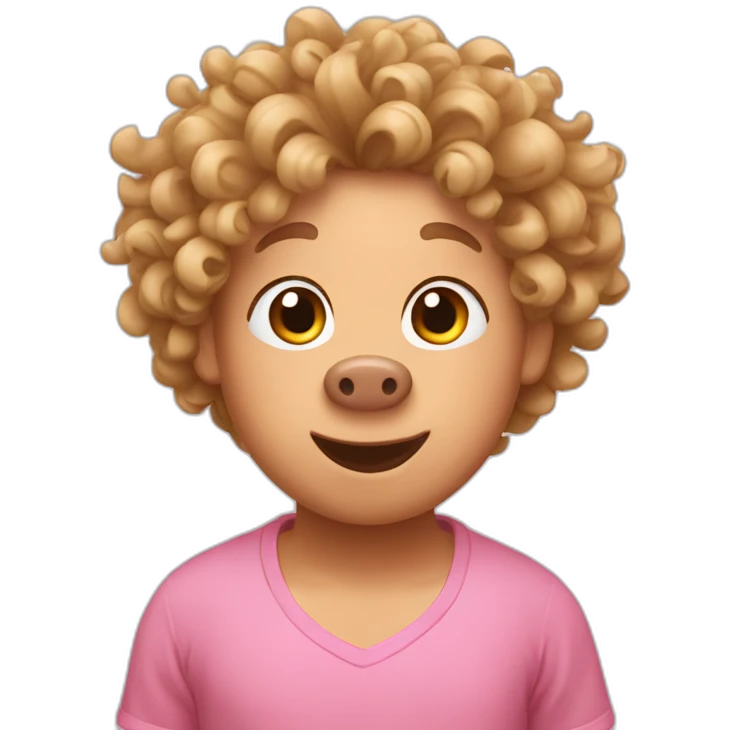 pig-with-curlyhair emoji