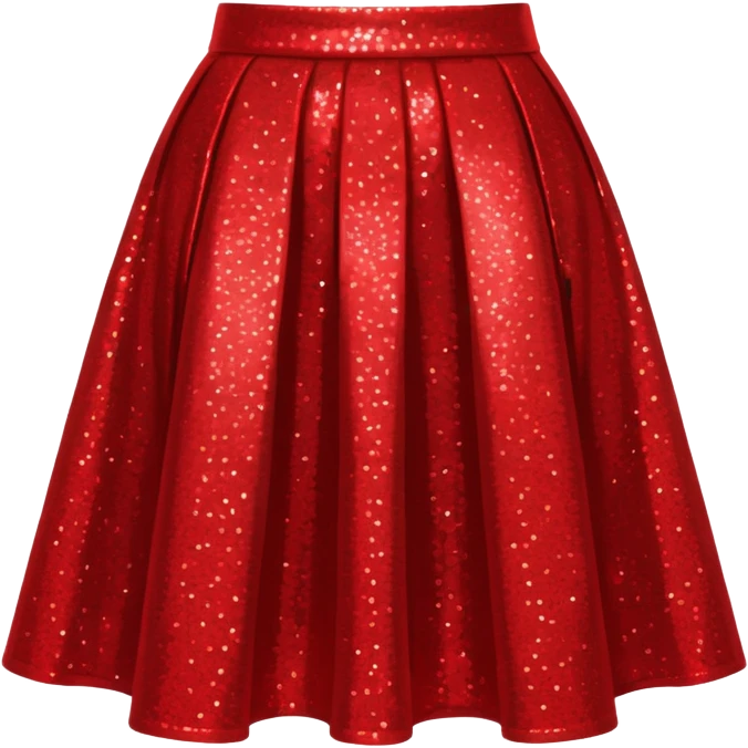 red sparkly skirt emoji