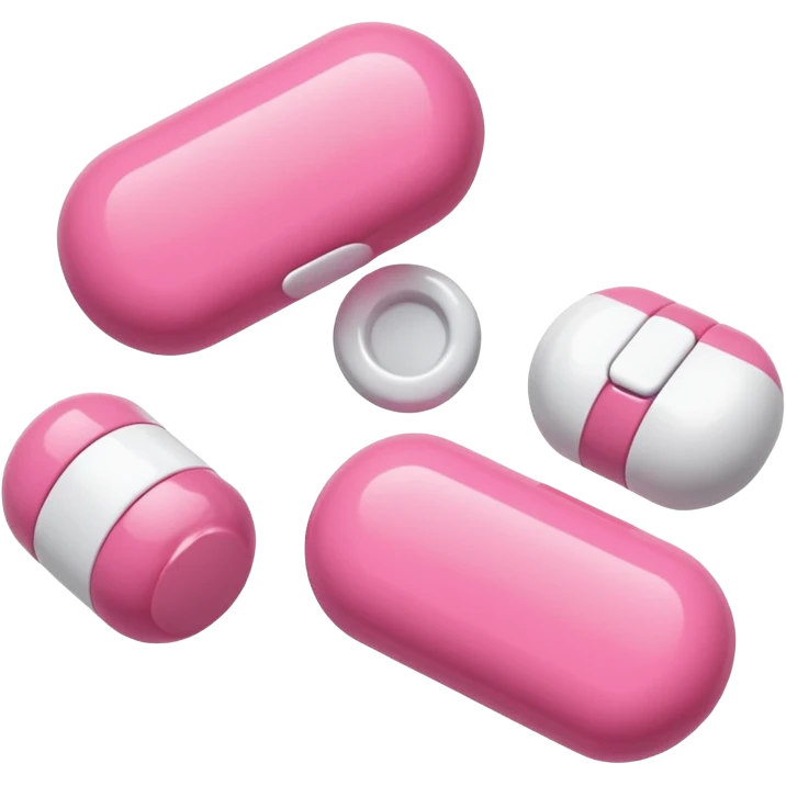 pink and white medication emoji