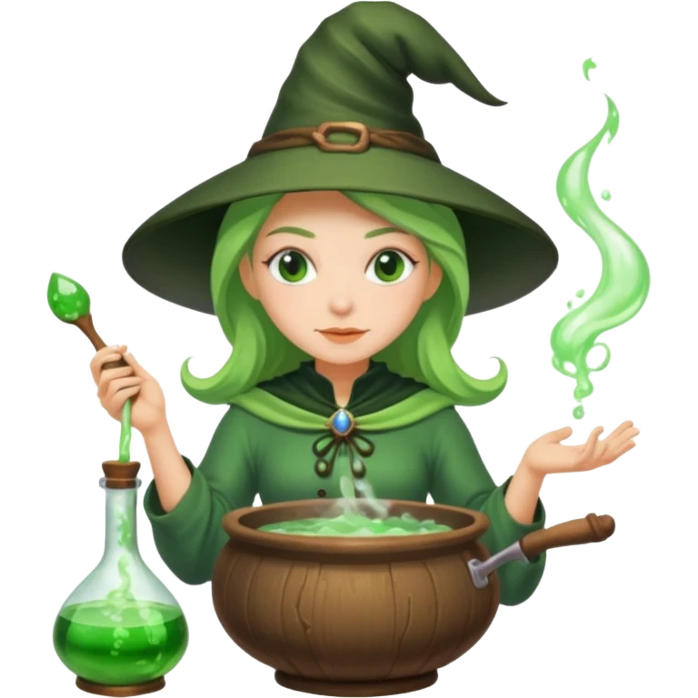 green witch cooking potion emoji