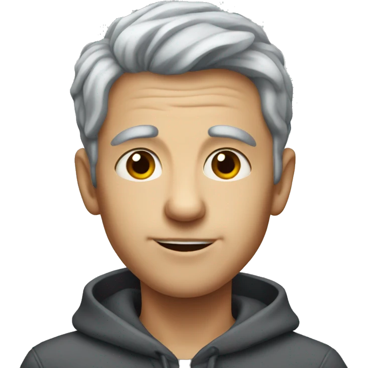 grey haired boy portrait emoji