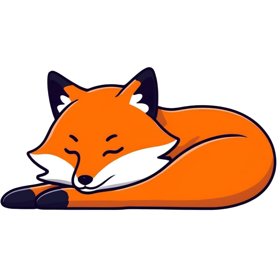 Fox asleep emoji