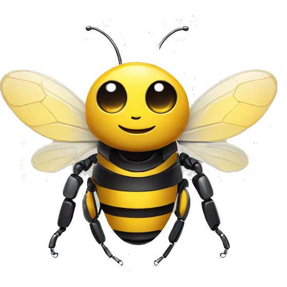robot bee cute smile emoji