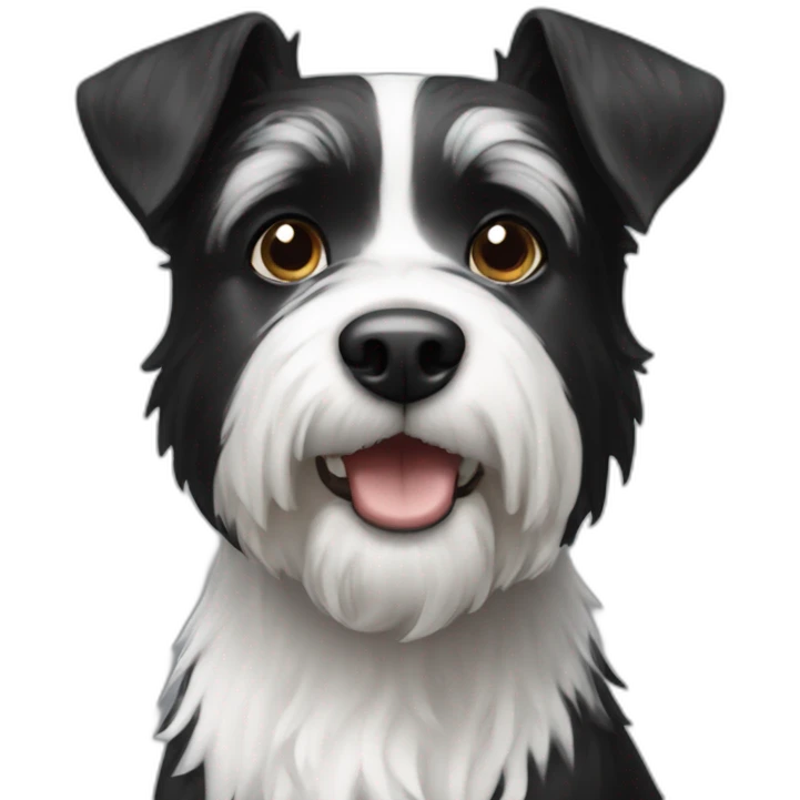 black and white terrier emoji