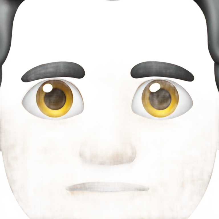Suspicious face emoji