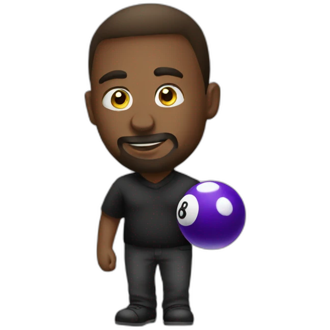man playing 8 ball pool emoji