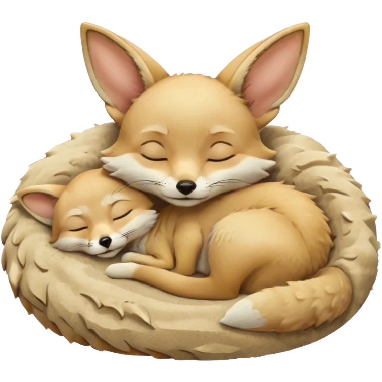 a fennec sleeping emoji