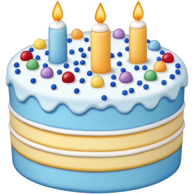 Blue cake emoji