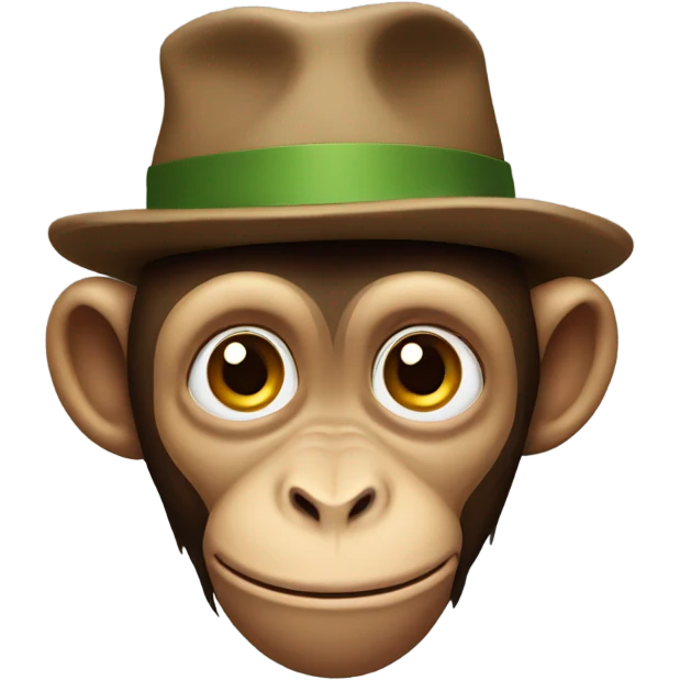 Monkey with a monkey hat  emoji