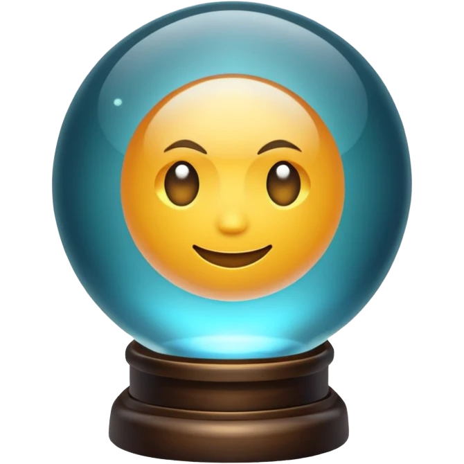 Crystal Ball – Transparent orb glowing with light emoji
