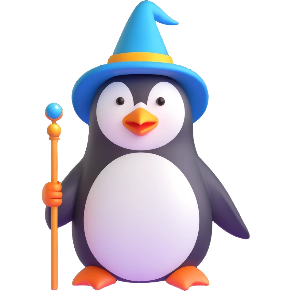 penguin wizard emoji