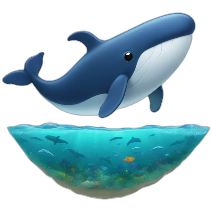 whale in the ocean emoji