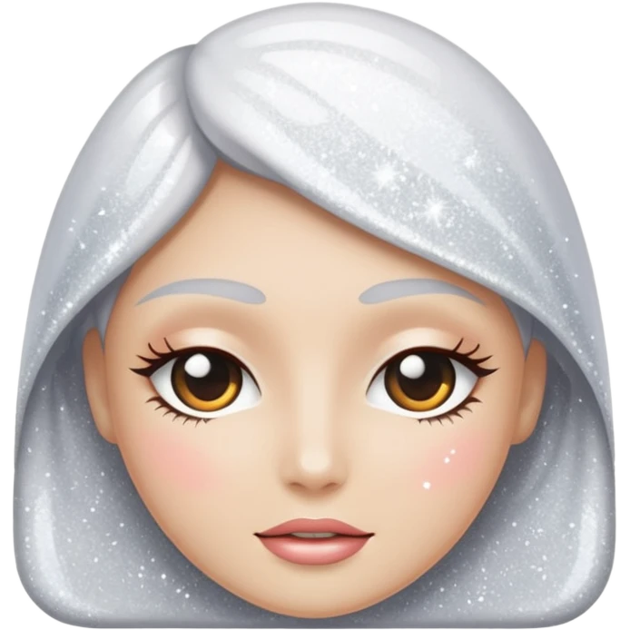 glitter white health emoji