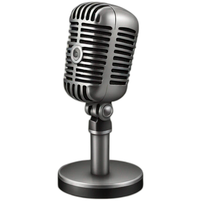 Vintage microphone emoji