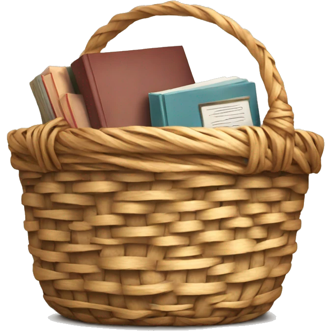 basket with books inside  emoji