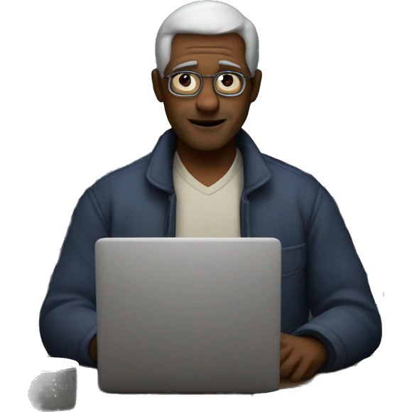 old developer work at night emoji