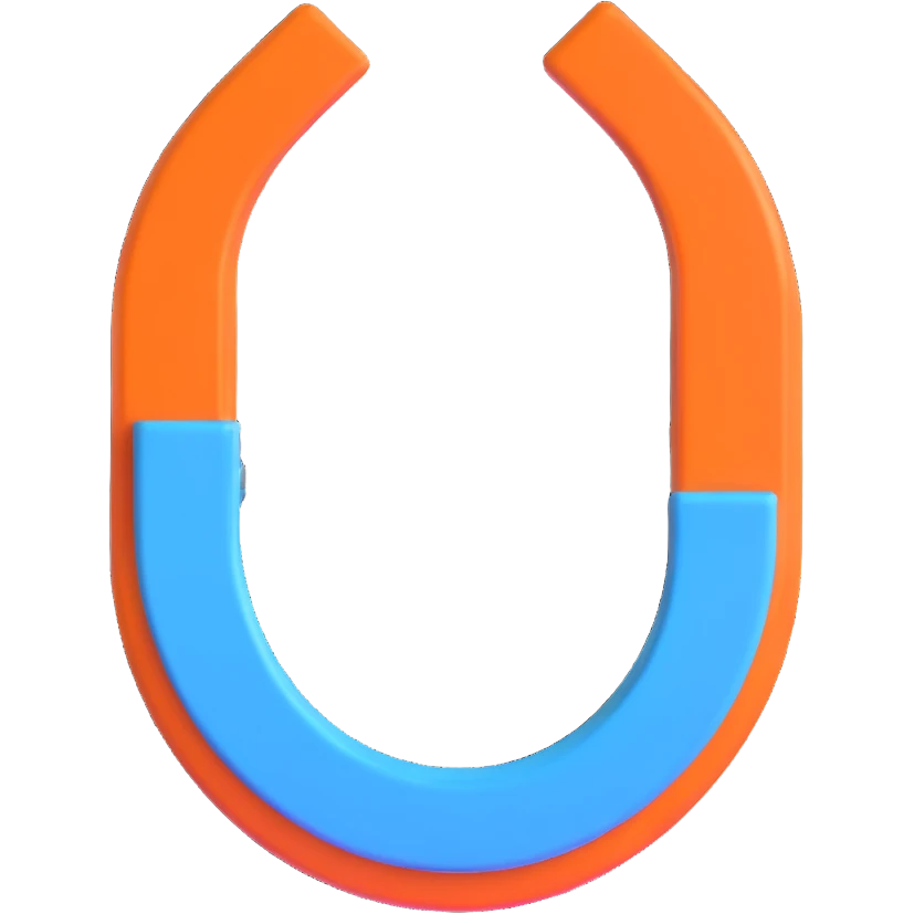 blue horseshoe magnet emoji