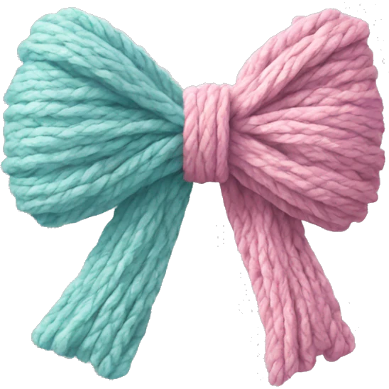 yarn pastel bow  emoji