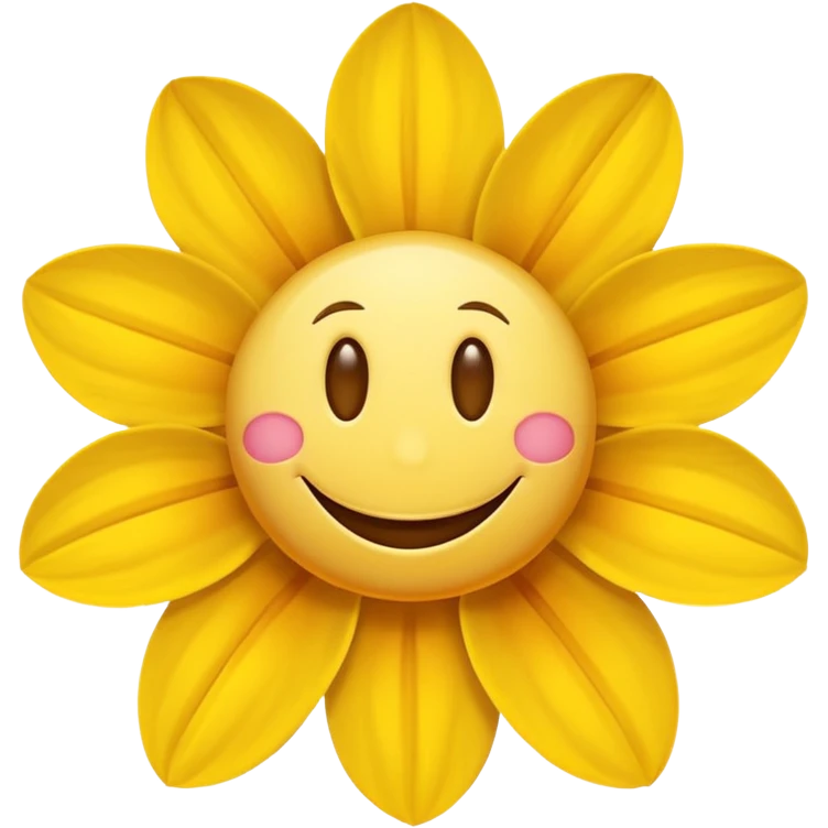 retro flower with smiley face in the center emoji