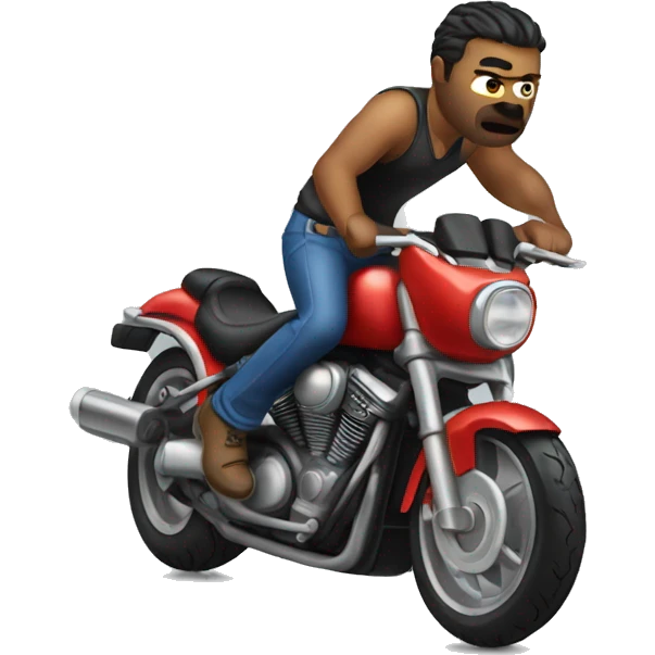 A bikerider with heavy bike emoji