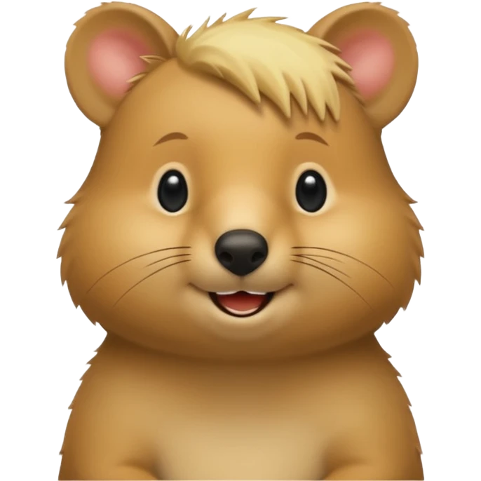 Quokka with blond hair emoji