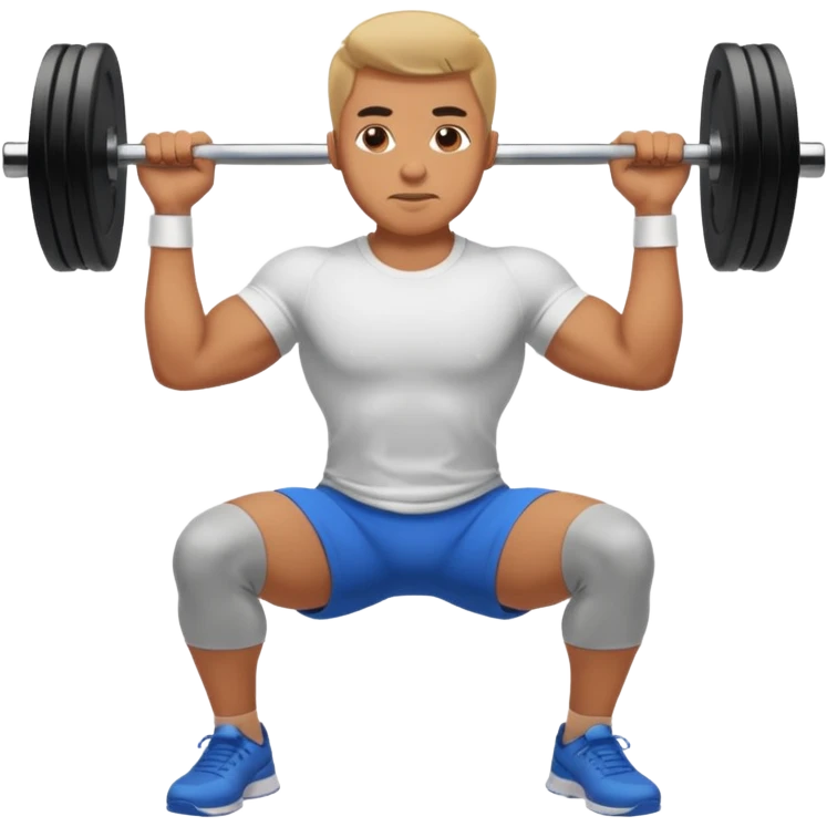 guy working out glutes with shirt on  emoji