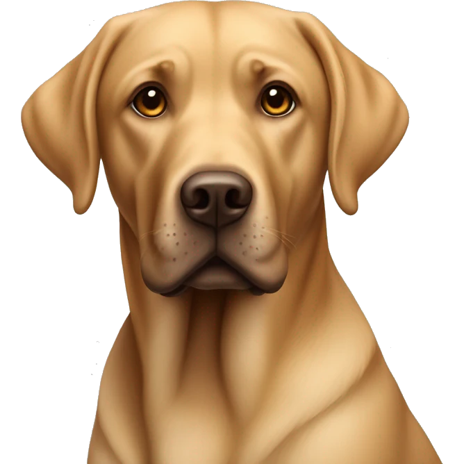  Brauner Labrador mit Knochen im Mund  emoji