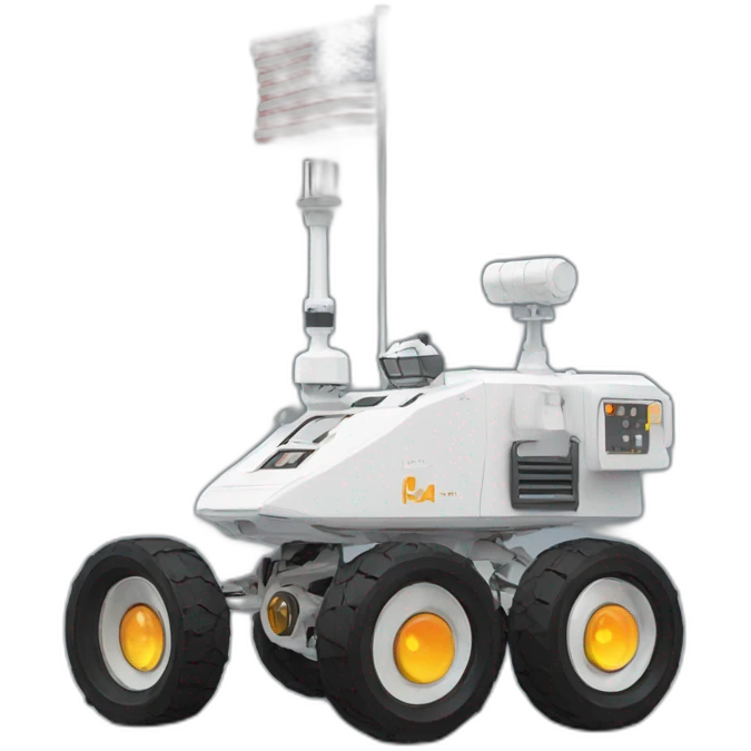 Moon Rover minimal high technology emoji