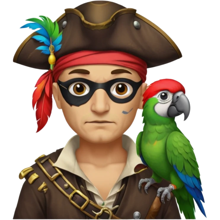 pirate and parrot emoji