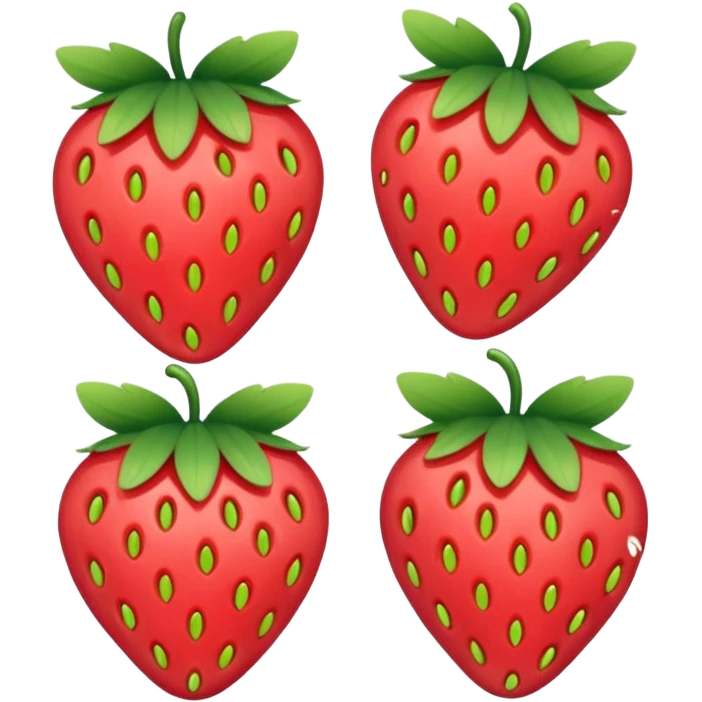 Strawberry hairclips emoji