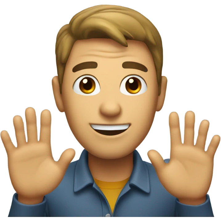 man saying hi  emoji