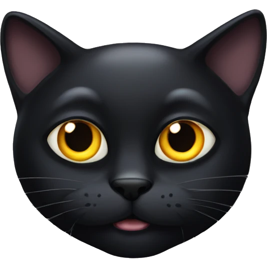black cat with three eyes emoji