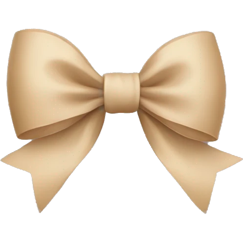 beige bow emoji