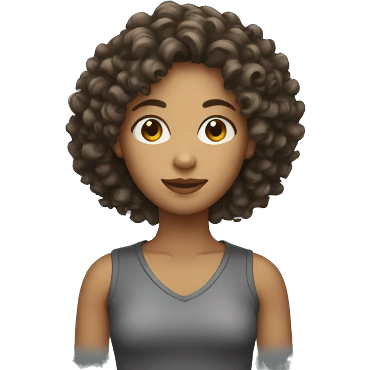 Female with curly hair emoji