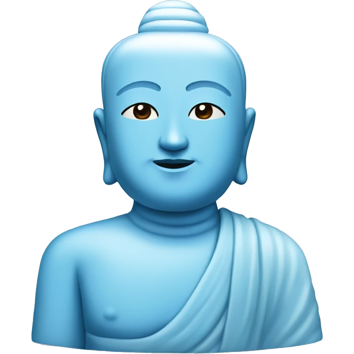 light blue budha emoji