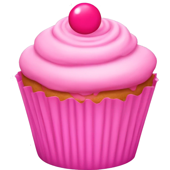 Pink cupcake emoji